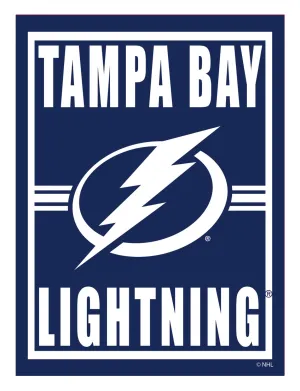 15.5"L x 11.5"H Medium Metal Wall Sign, Tampa Bay Lightning,6m4375usm