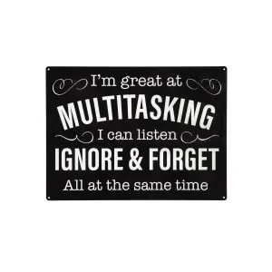 15.5"L x 11.5"H Metal USA Wall Décor, I'm Great at Multitasking,6m9215
