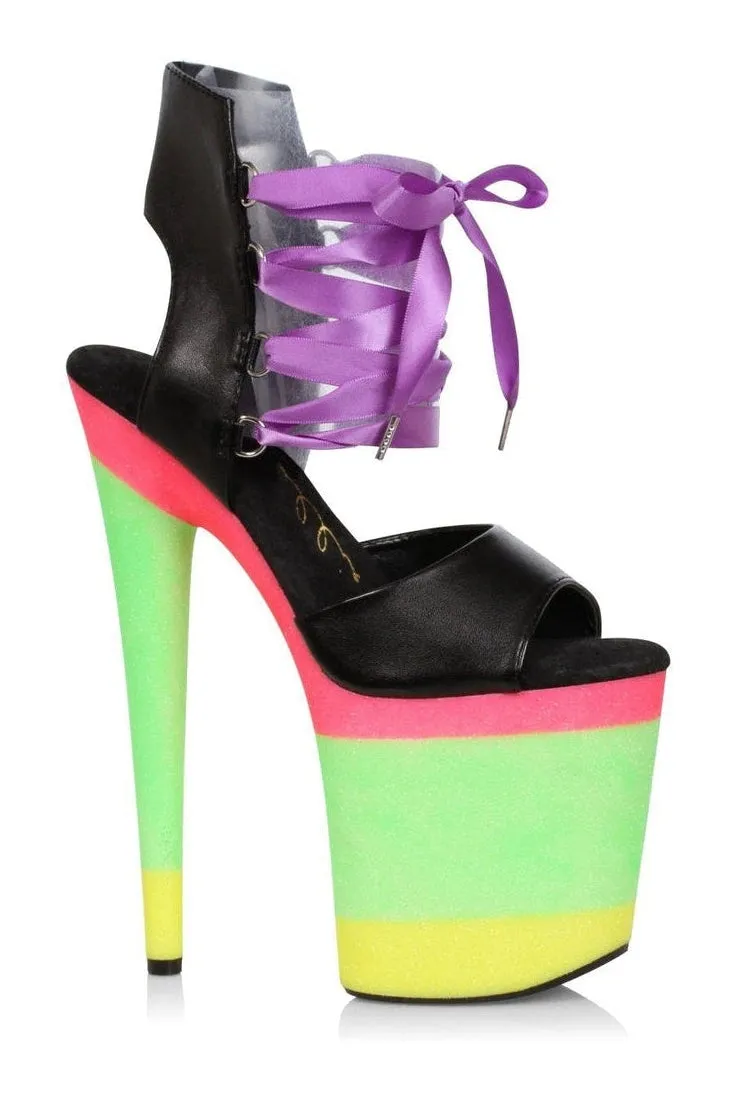 850-VIVIEN Sandal | Green Faux Leather