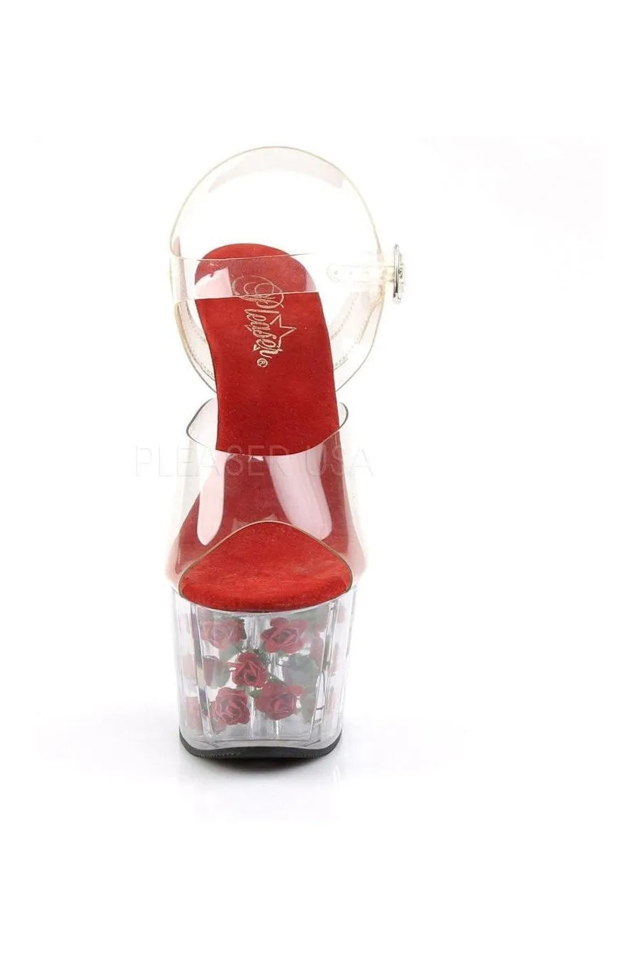 ADORE-708FL Platform Sandal  | Clear Vinyl