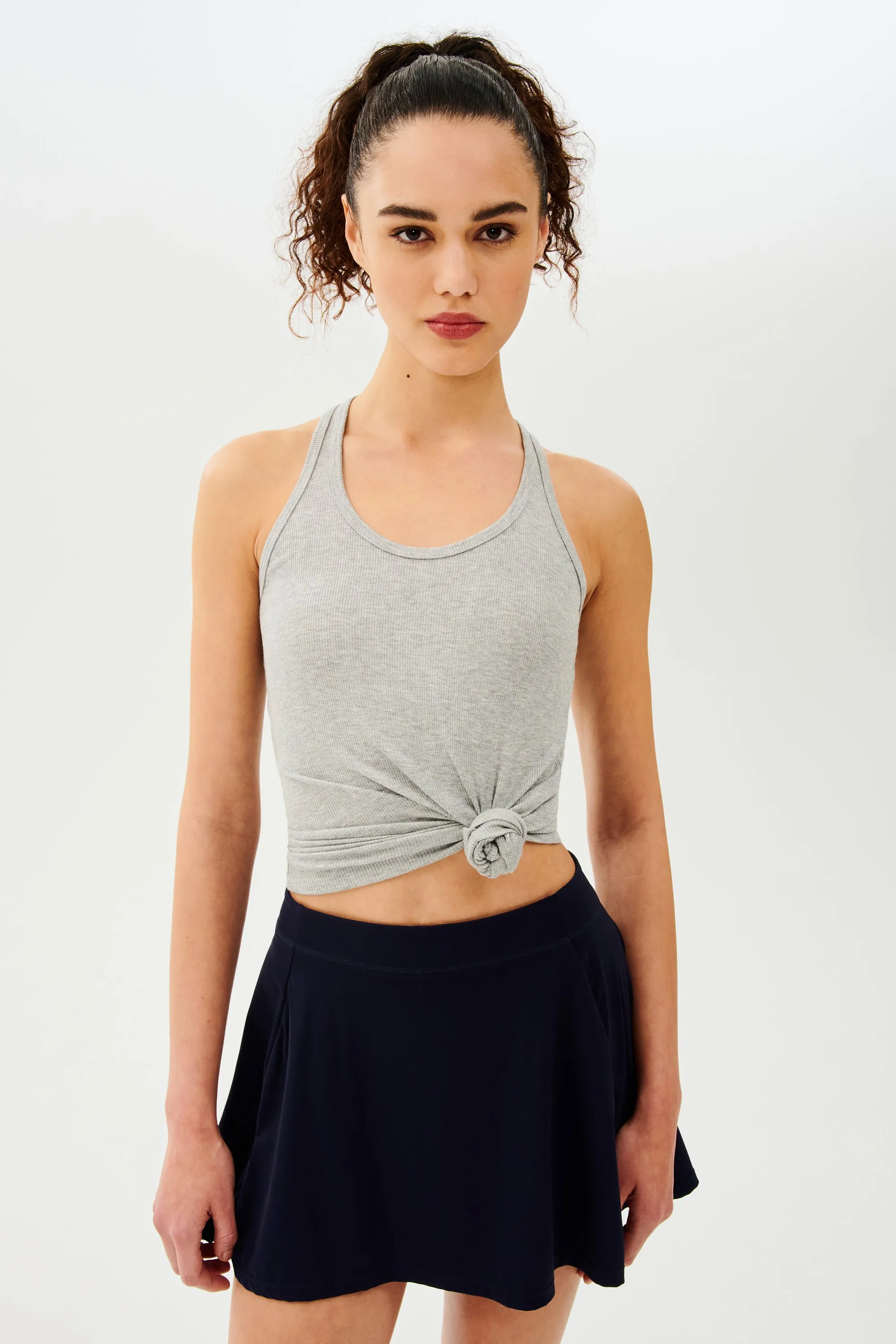 Ashby Rib Tank - Lt. Heather Grey