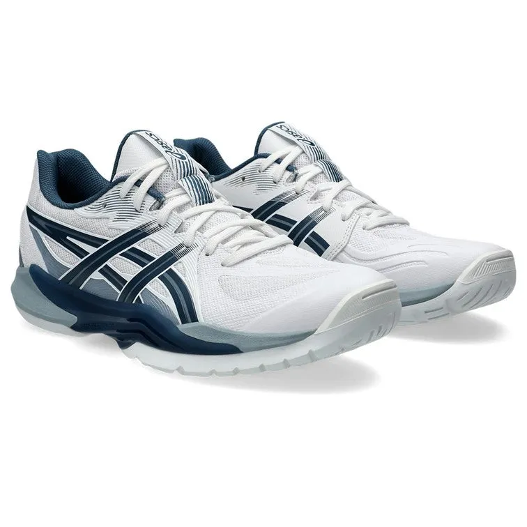 Asics Powerbreak FF White & Vintage Indigo Men's Indoor Court Shoes
