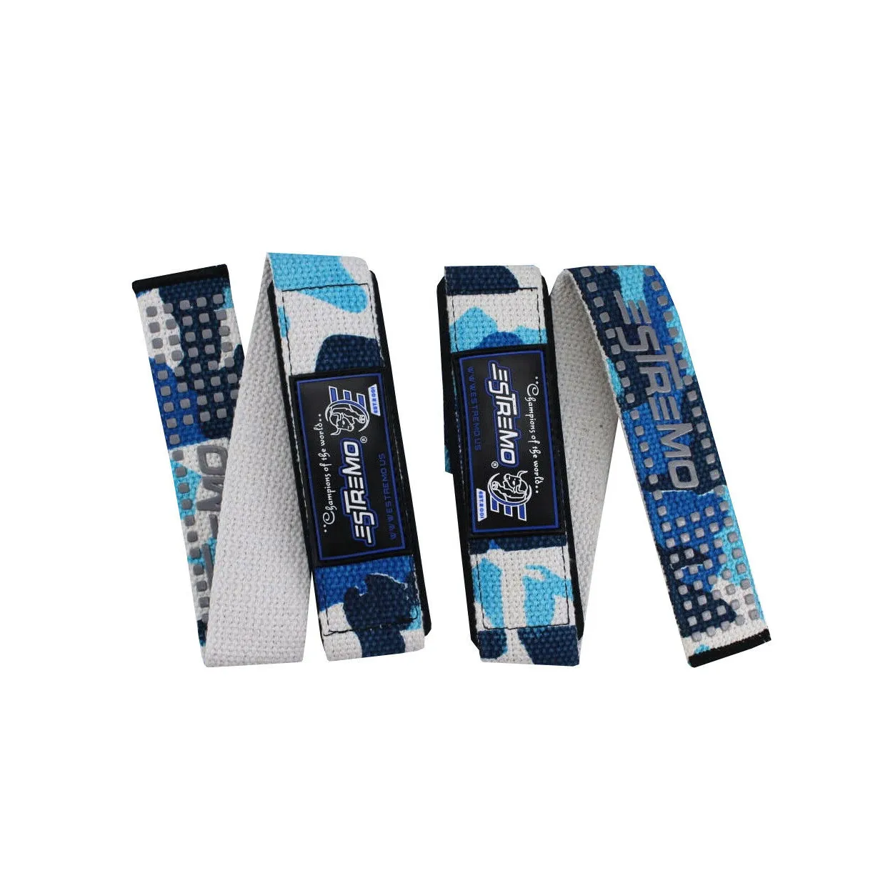 Bar Lifting Straps Camouflage - Blue