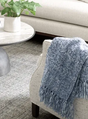 Boucle Navy Indoor/Outdoor Throw