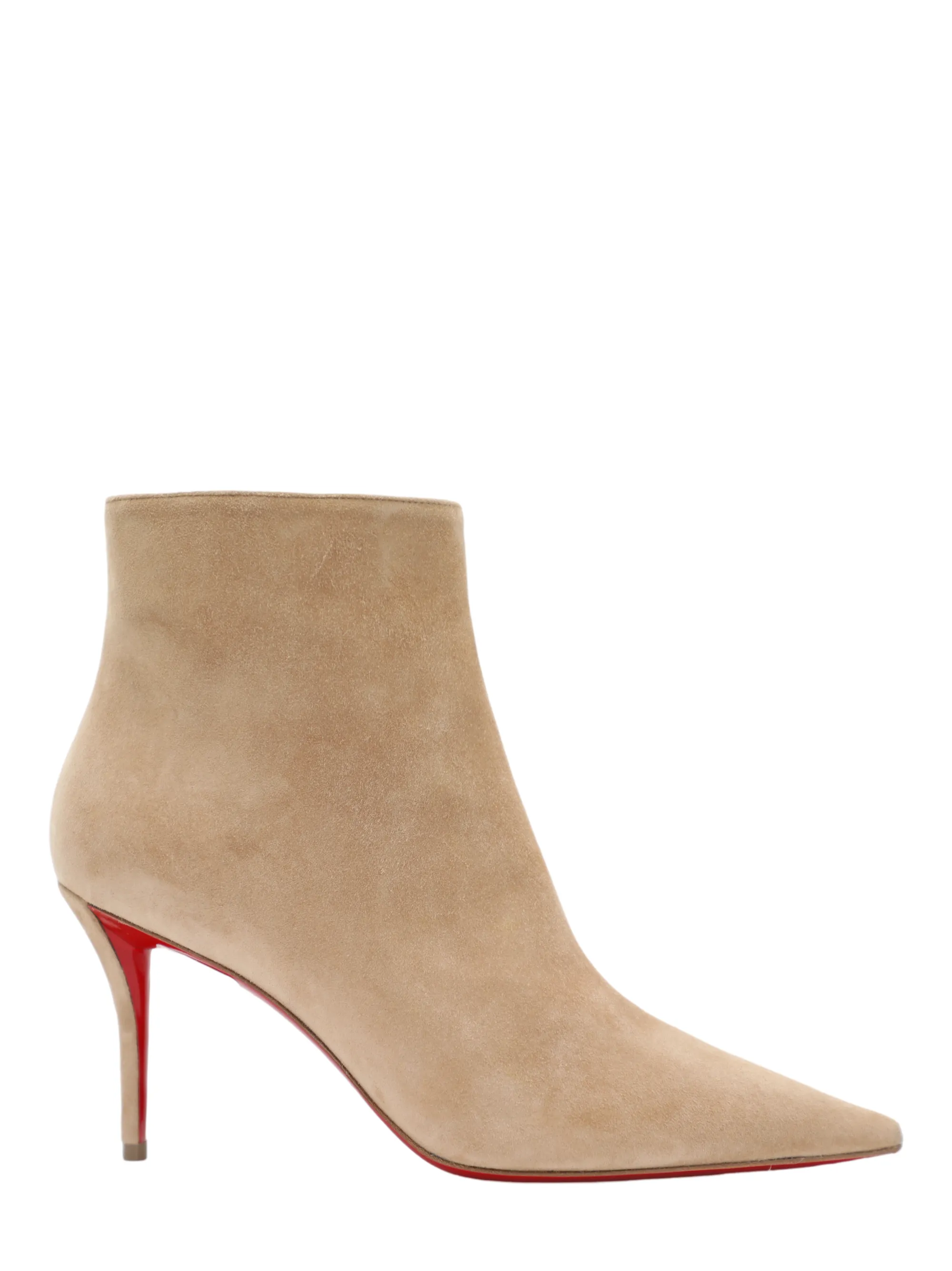 Christian Louboutin Apostropha Booty 80 Velour in Lionne | In-Store Only
