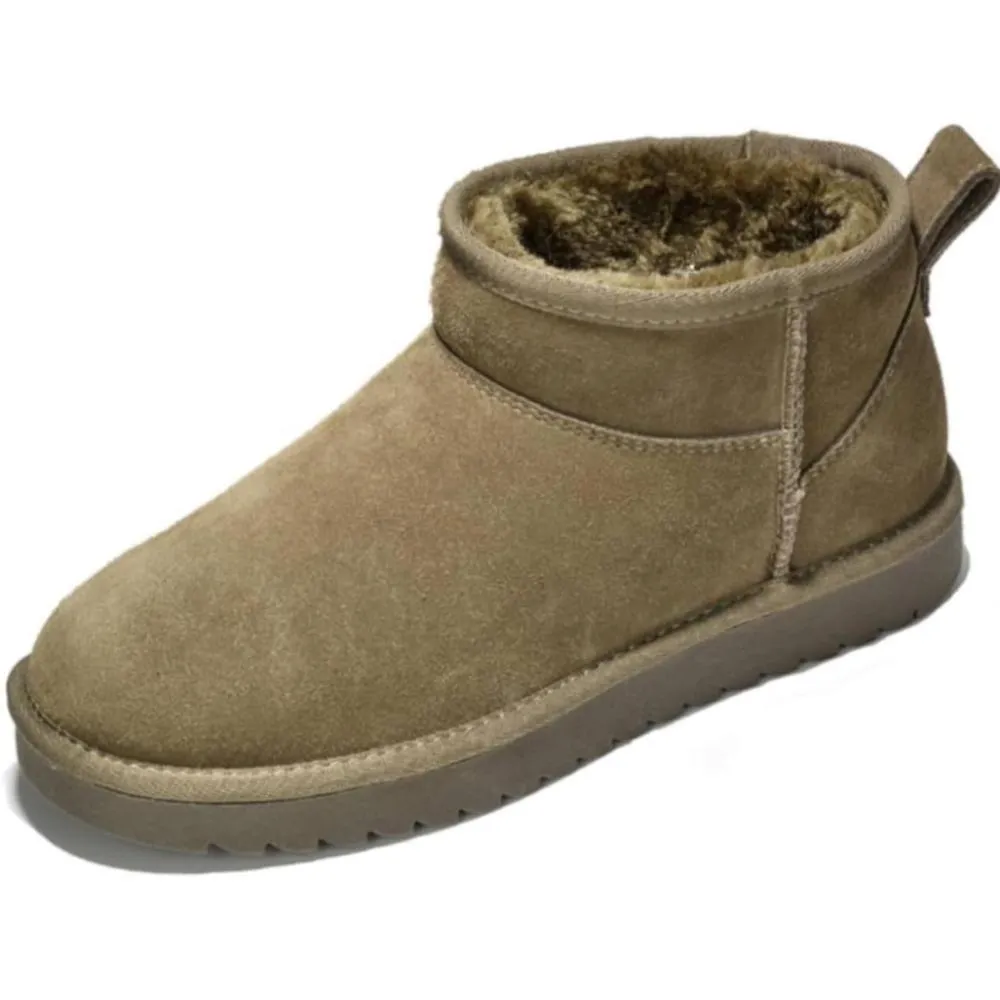 Cushioned Suede Platform Winter Boots