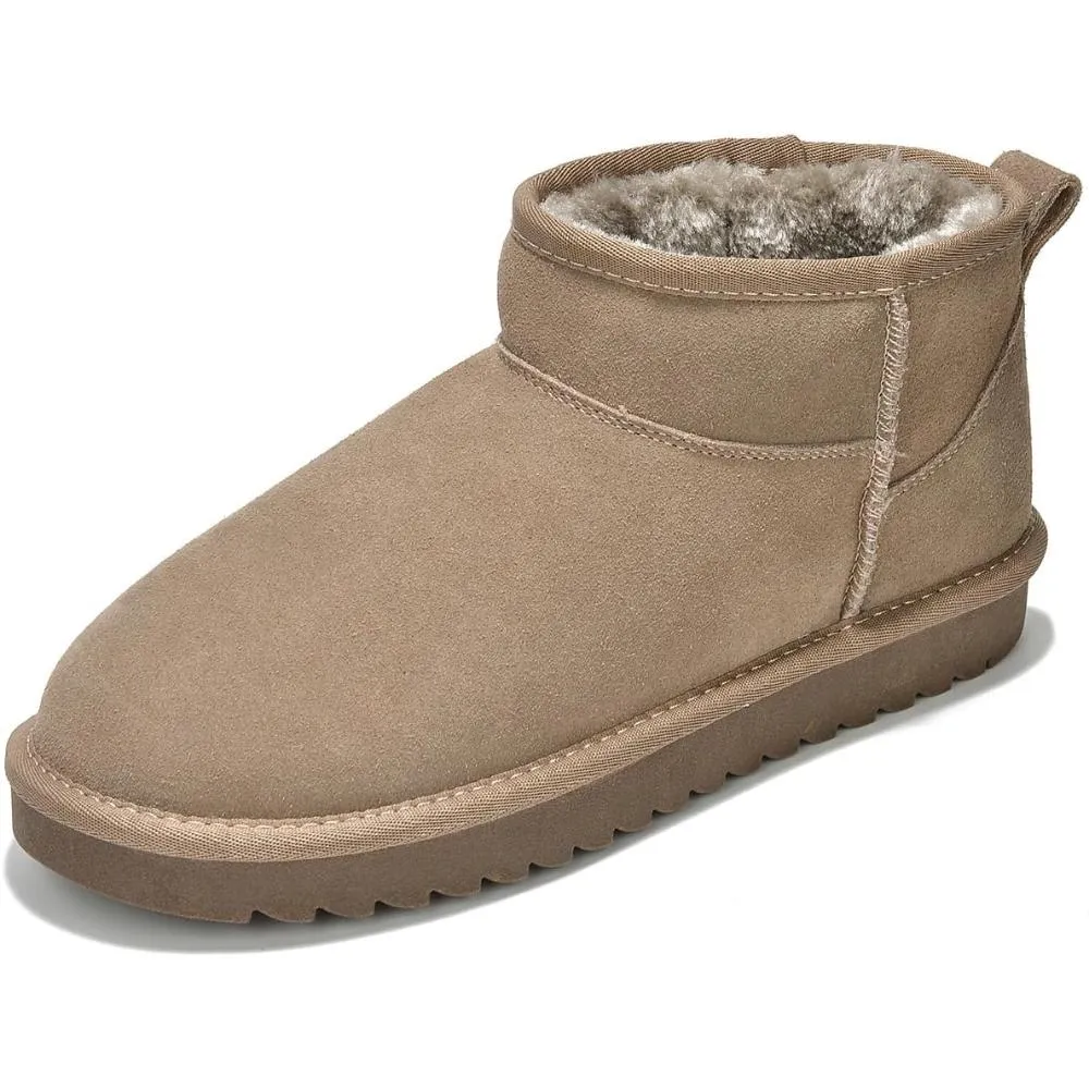 Cushioned Suede Platform Winter Boots