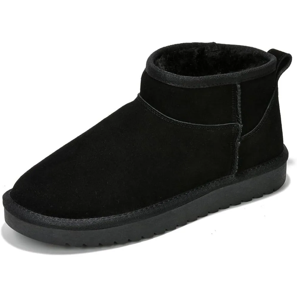 Cushioned Suede Platform Winter Boots