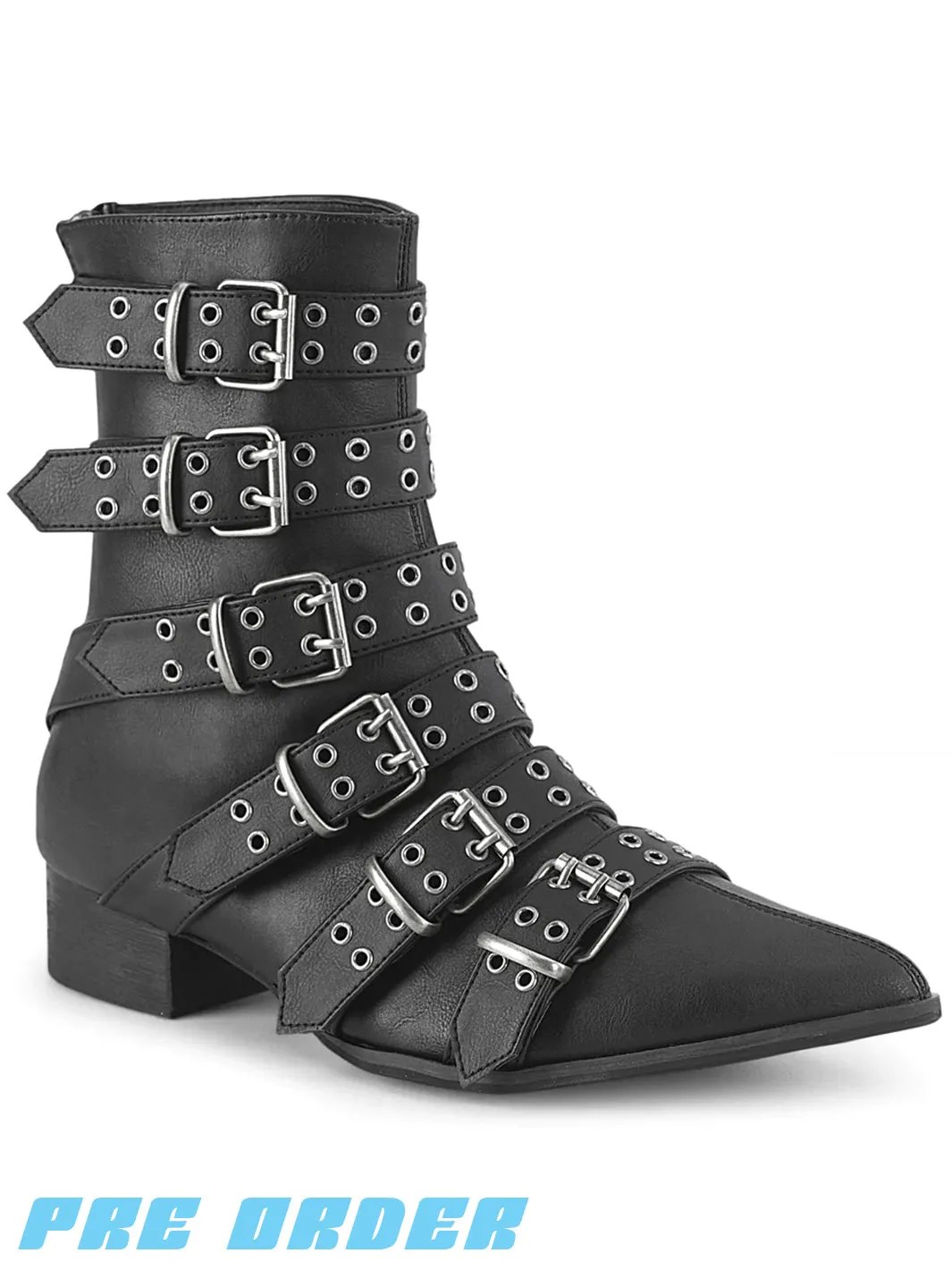 DEMONIA WARLOCK-70 - BLACK VEGAN LEATHER ✰ PRE ORDER ✰