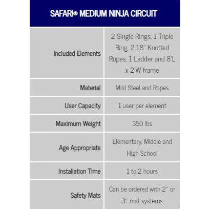 Everlast Climbing Safari® Medium Ninja Circuit