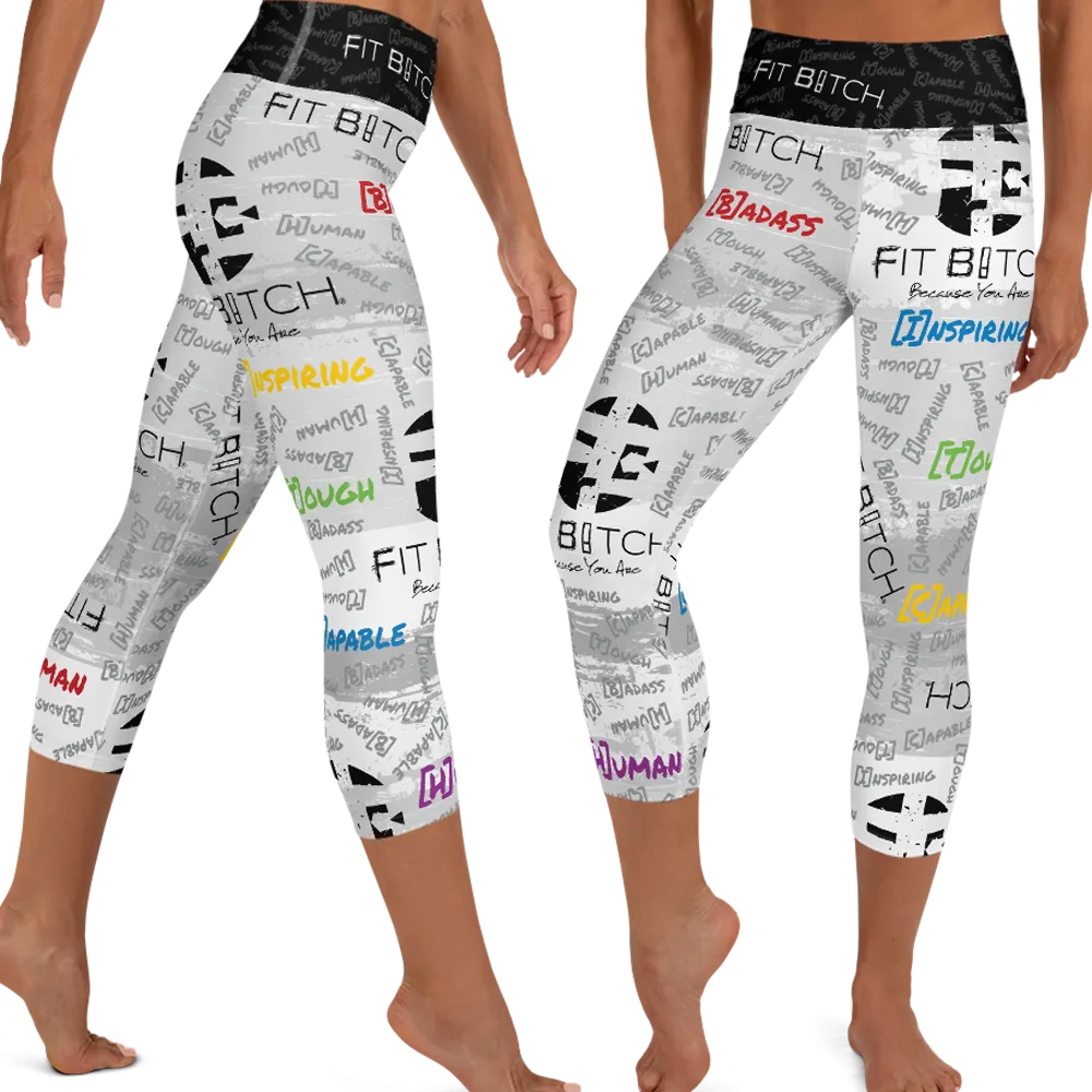 Fit Bitch - Yoga Capris - Graffiti