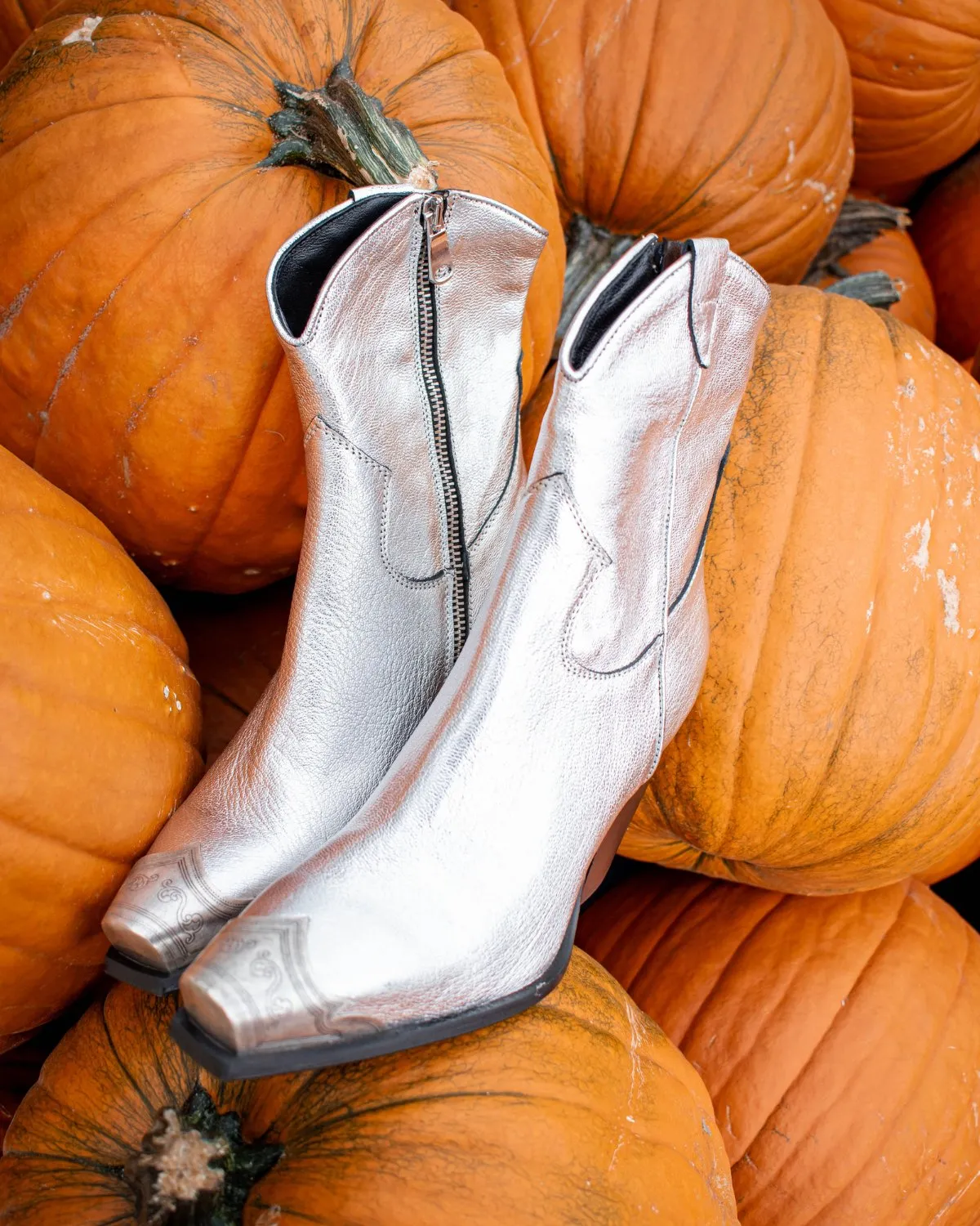 Free People: Brayden Western Boot in Pewter