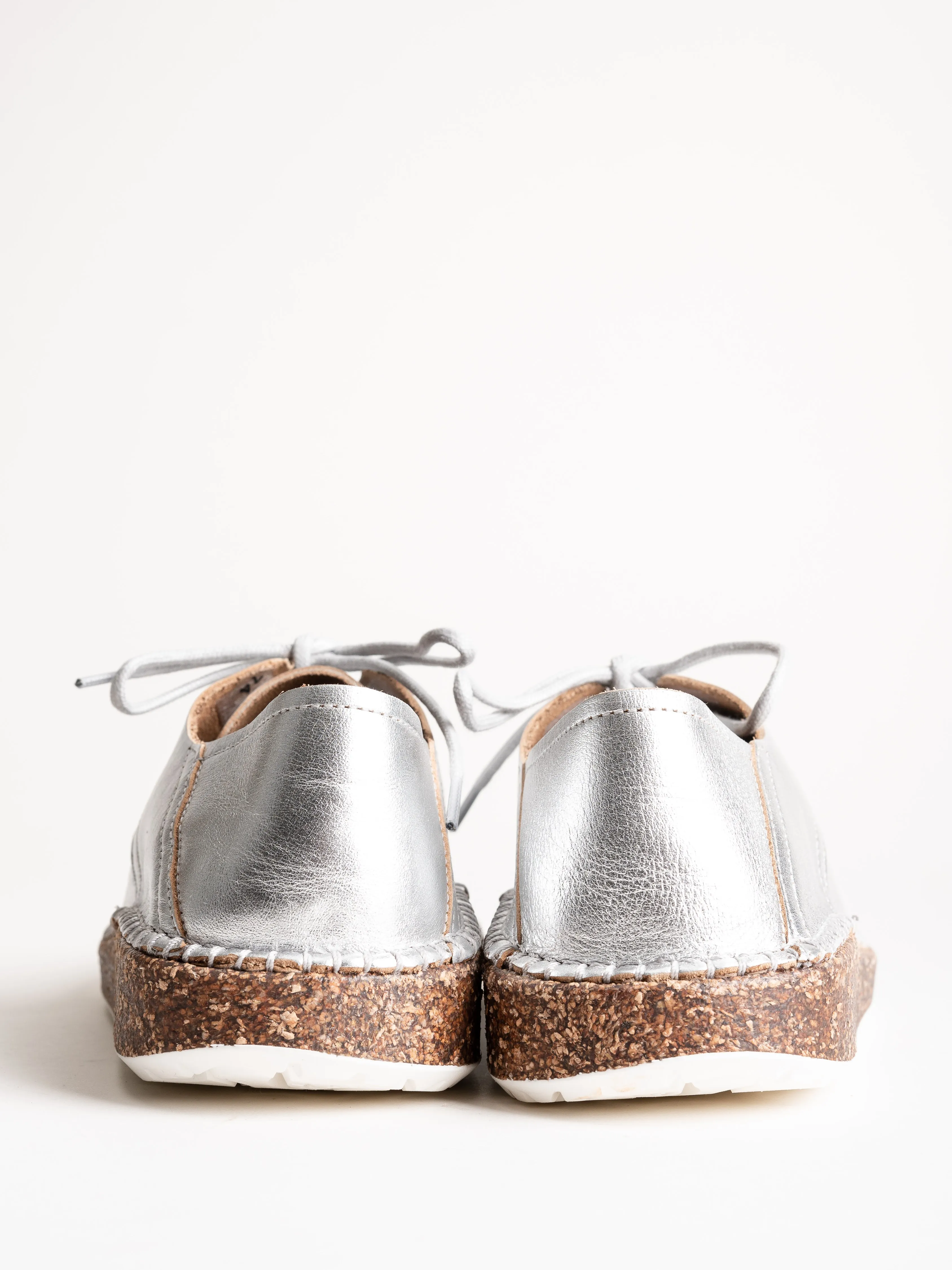 gary metallic leather loafer - silver