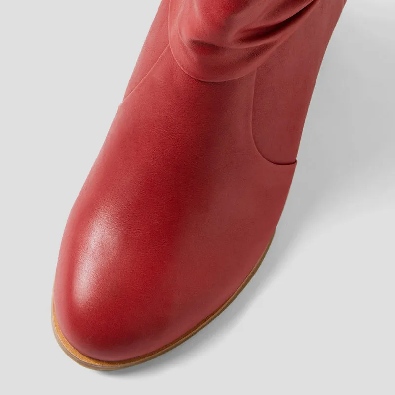 GROOVIE W - DARK RED LEATHER