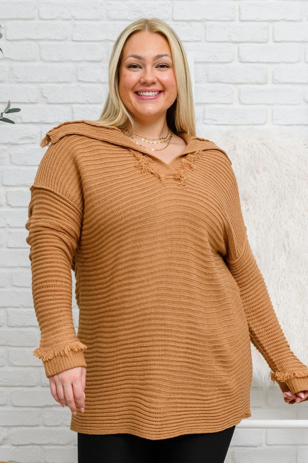 Hazel Blues® | Travel Far & Wide Sweater in Taupe