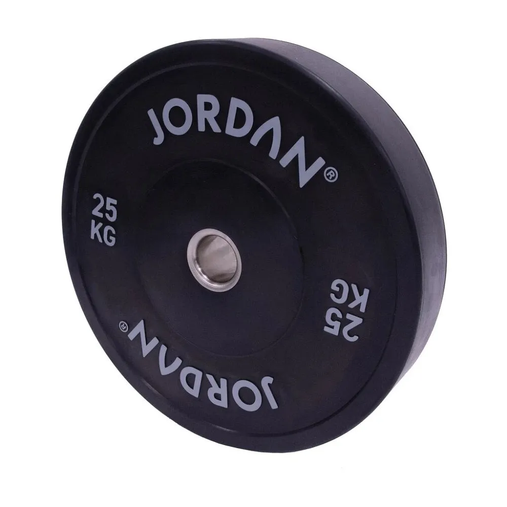 Jordan Fitness HG Black Rubber Bumper Plate 25kg
