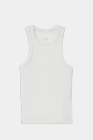 Kiki Rib Tank Full Length - White