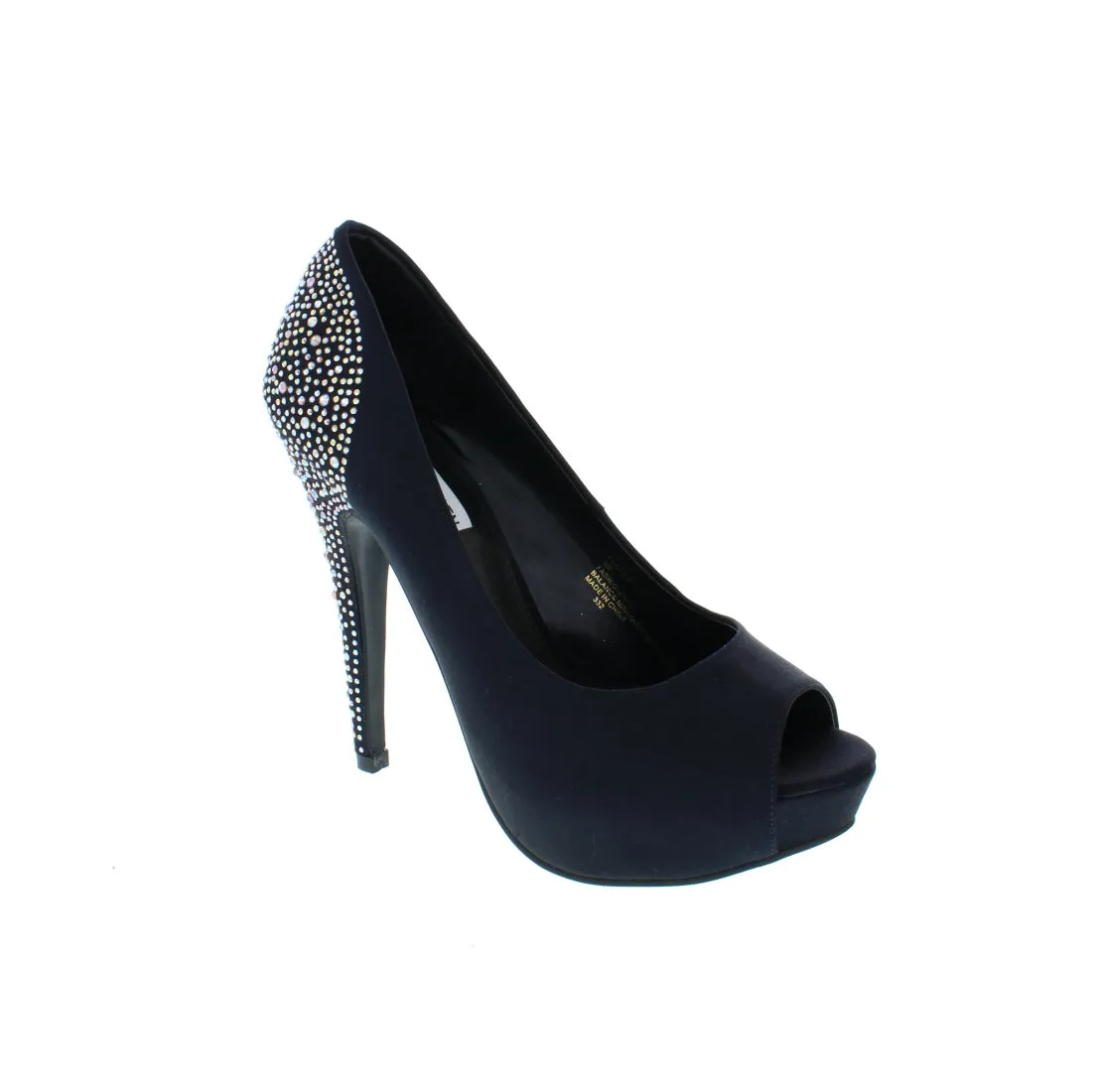 LA STILETTO STUDDED HEEL PEEP TO