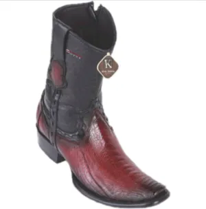 Men’s King Exotic Ostrich Leg Ankle Boots Dubai Toe