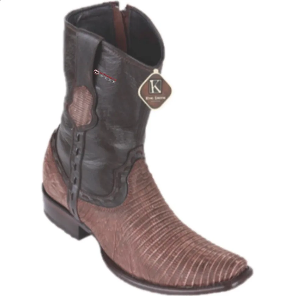 Men’s King Exotic Teju Lizard Ankle Boots Dubai Toe