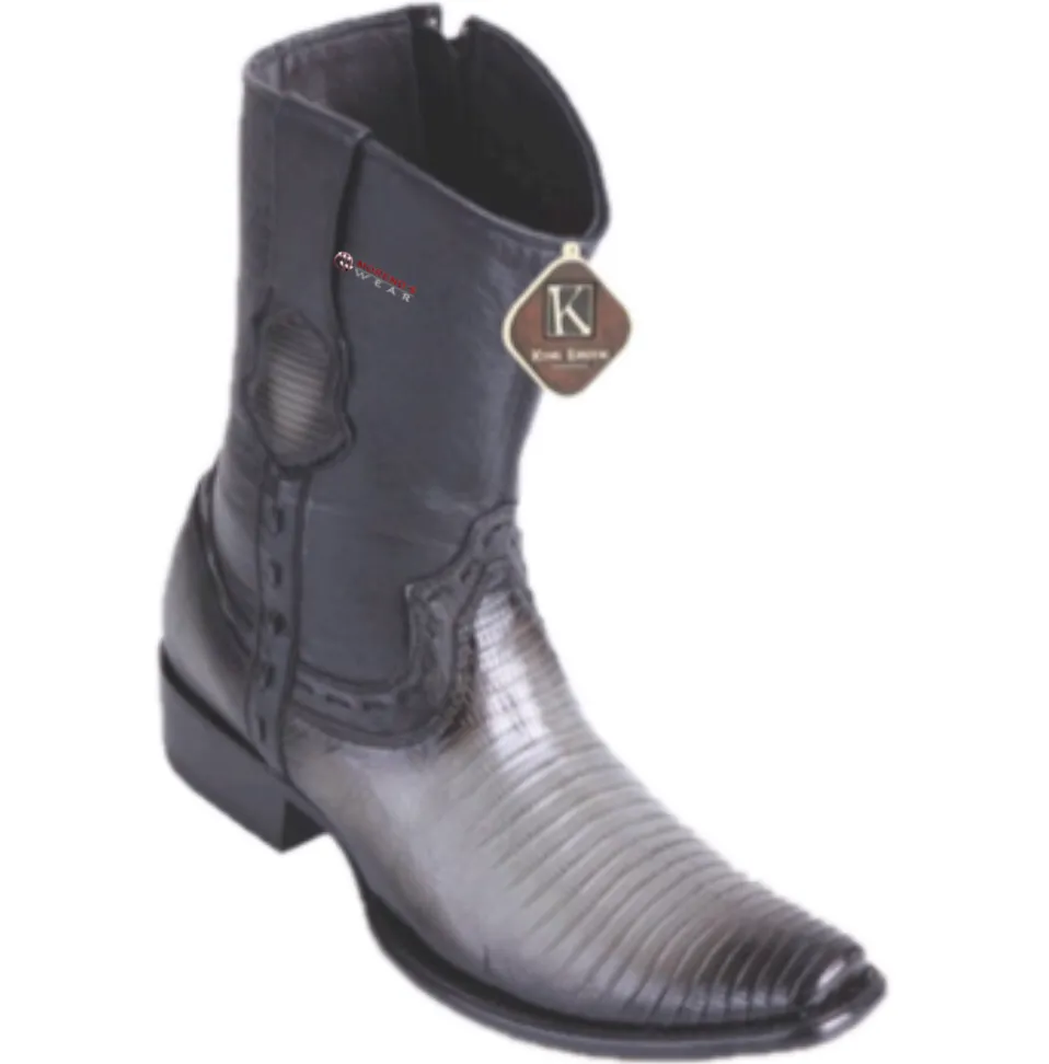 Men’s King Exotic Teju Lizard Ankle Boots Dubai Toe