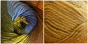 MUSTARD   FOREST - Falling Leaves Scarf YARN KIT