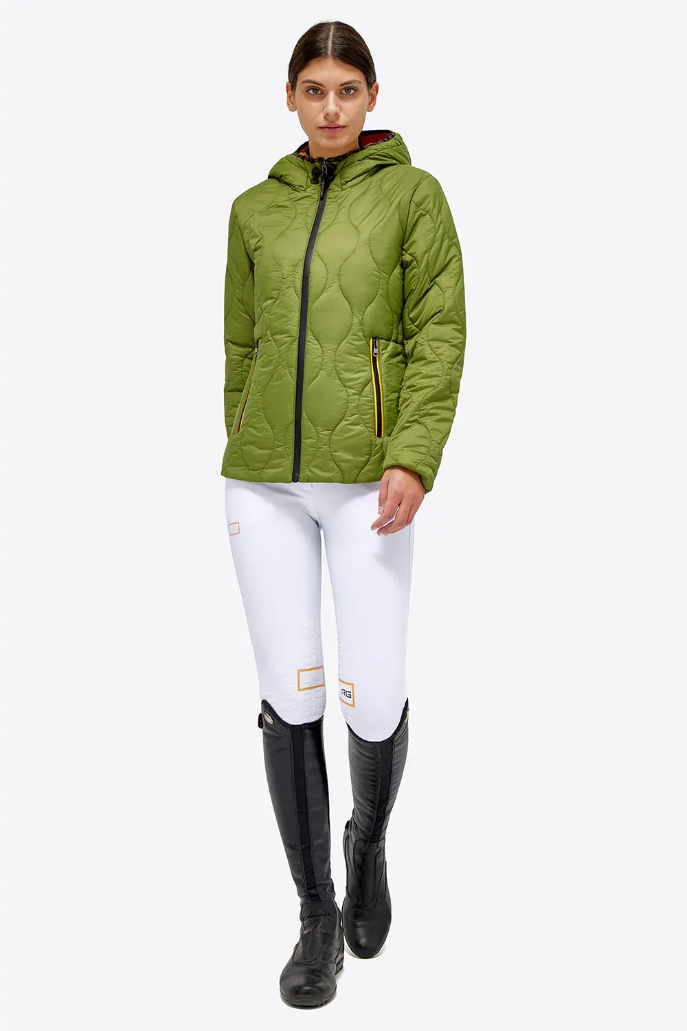 Nylon Hooded Puffer Jacket - Forest Green