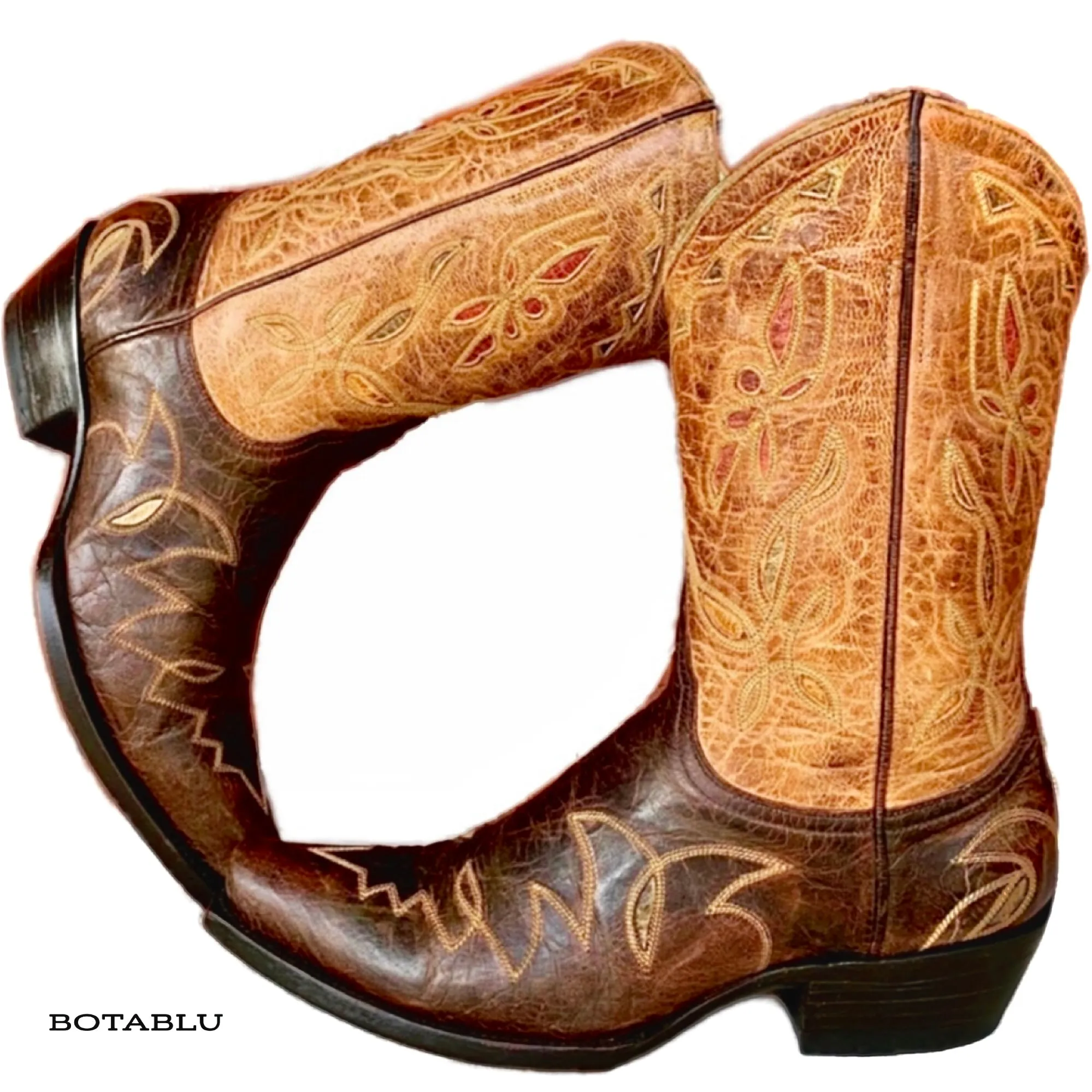 OLD GRINGO Vintage Dragonfly Floral Short Cowboy Western Boots