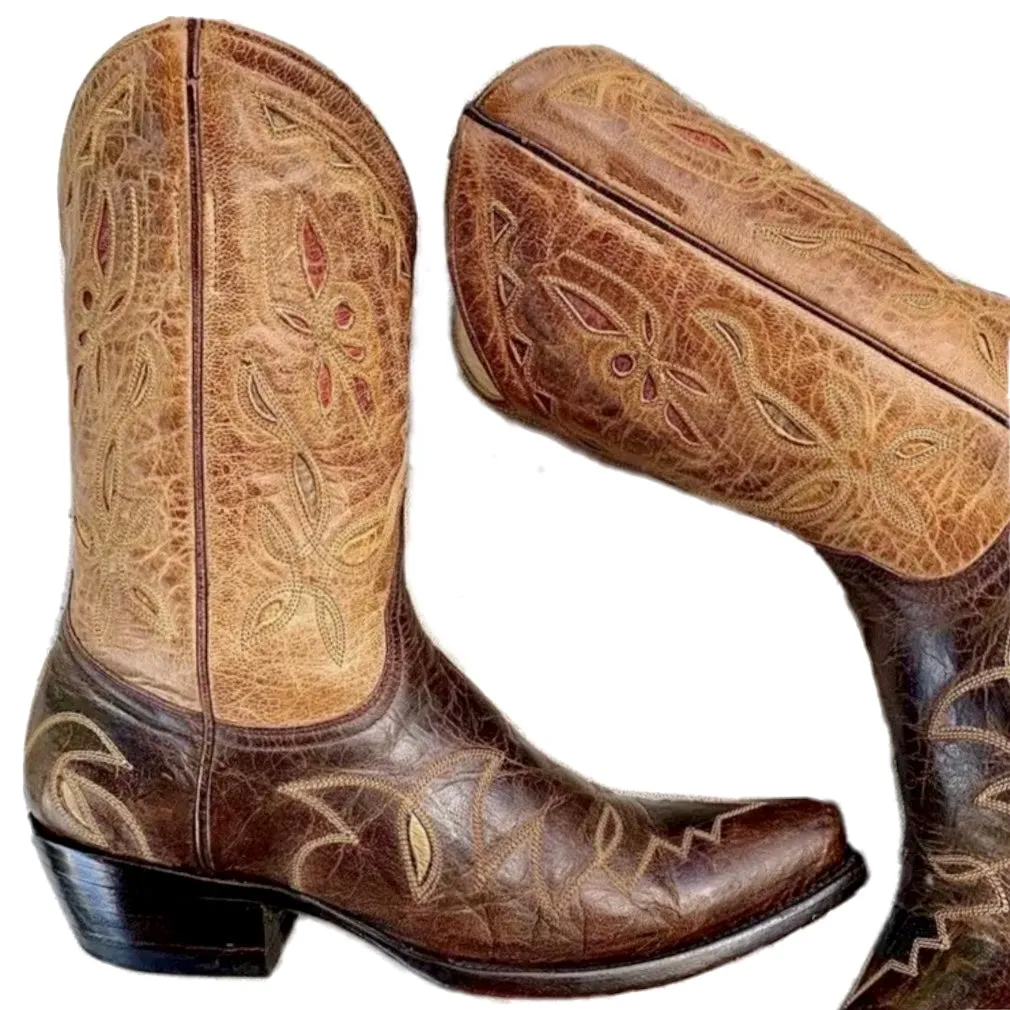 OLD GRINGO Vintage Dragonfly Floral Short Cowboy Western Boots