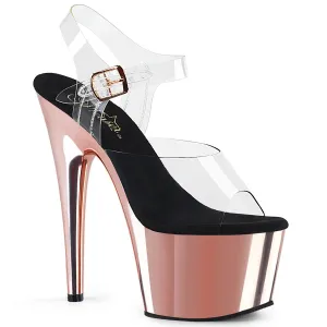 Pleaser Adore 708 Rose Gold Chrome