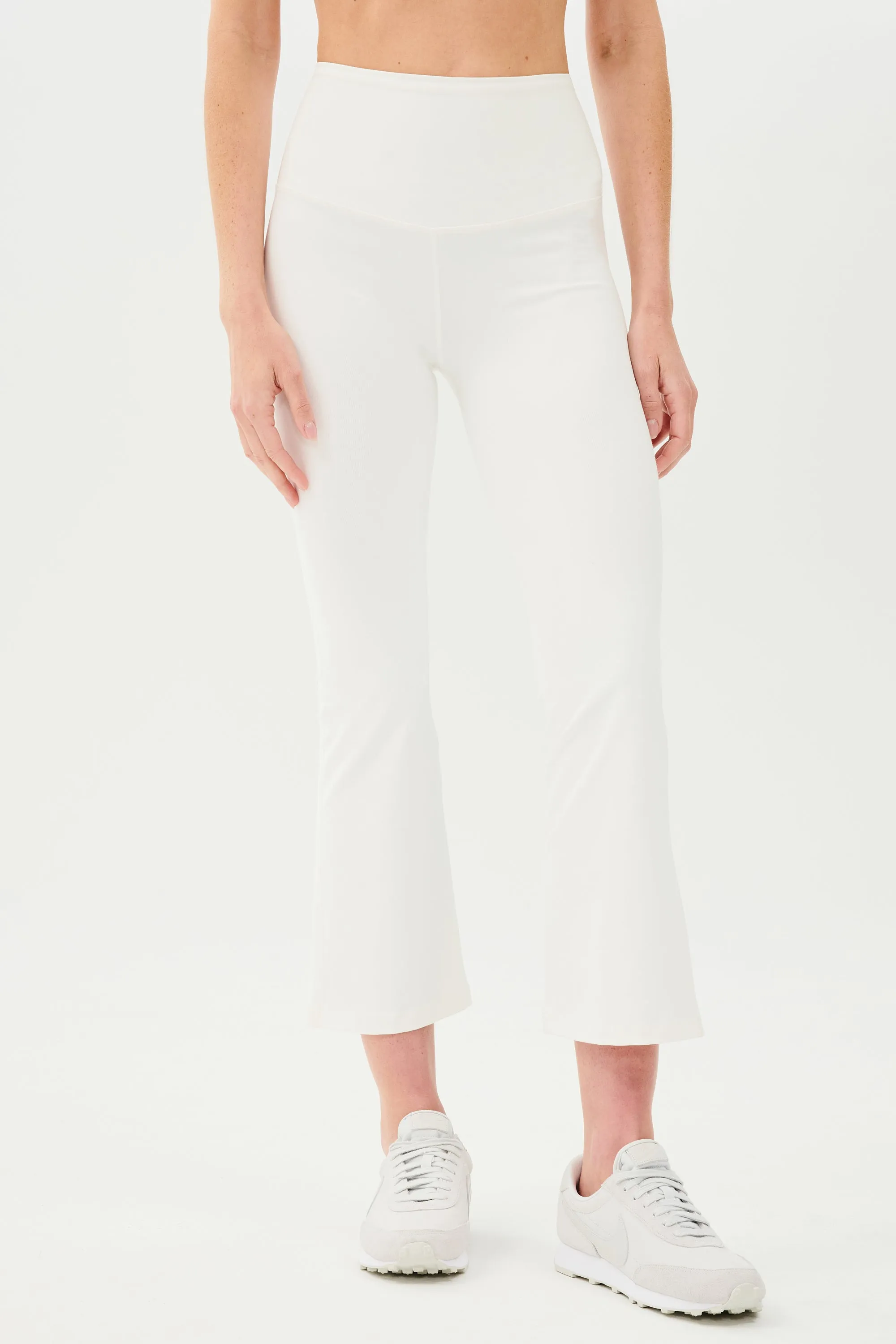 Raquel High Waist Crop - White