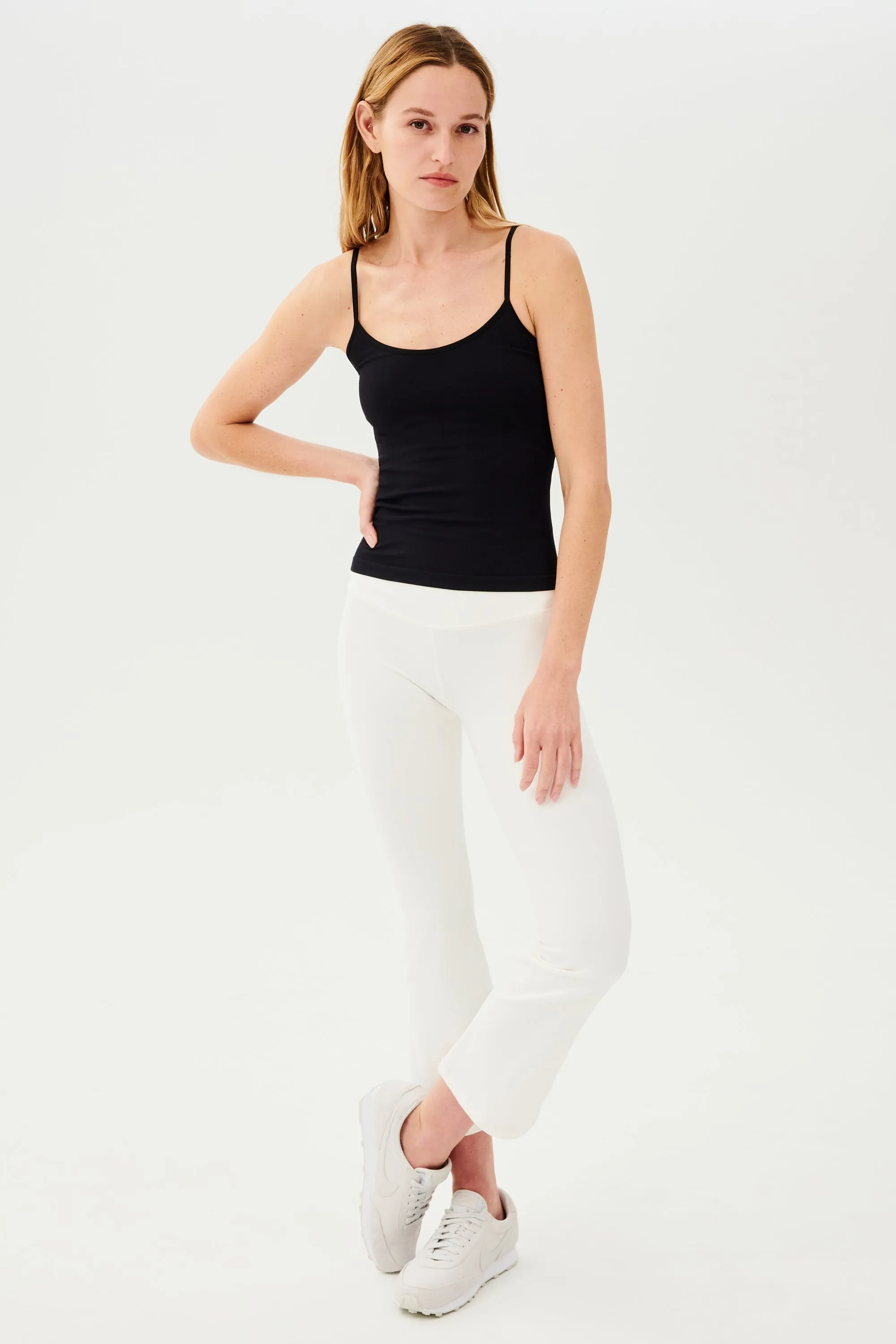 Raquel High Waist Crop - White