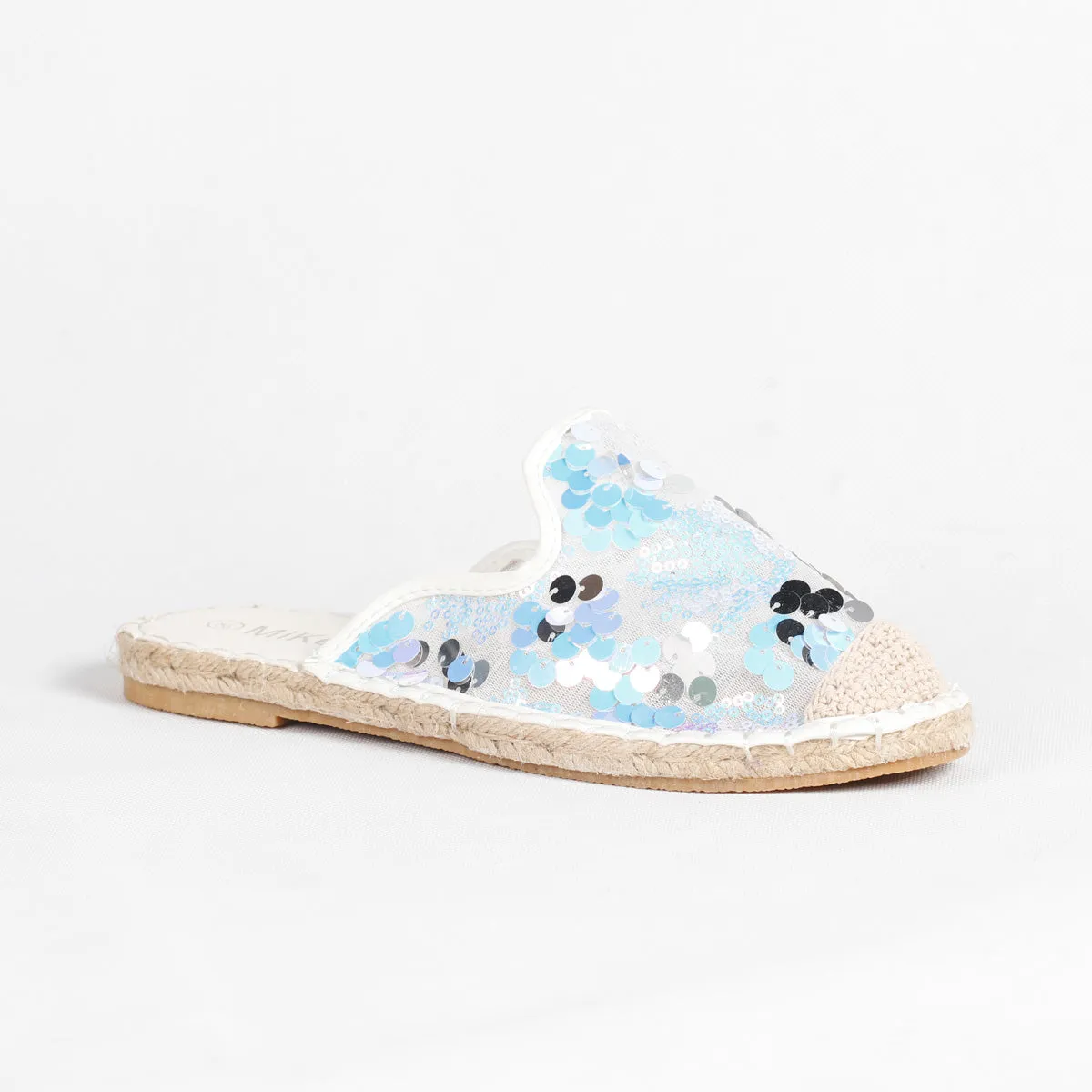 RXFSP Lazy Slipper Shoes Sequined Woven Shoes