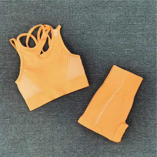 Seamless Sport Set Women Yoga Gym Wear
