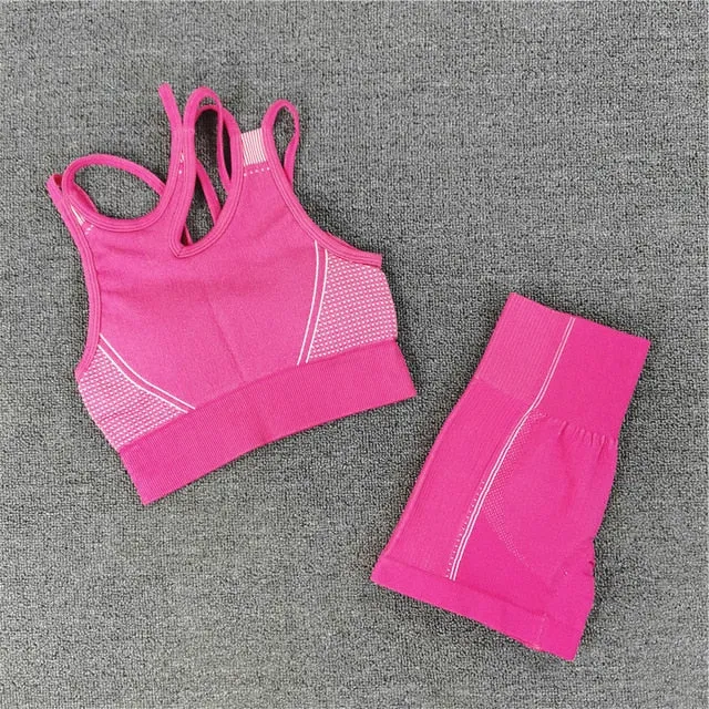 Seamless Sport Set Women Yoga Gym Wear