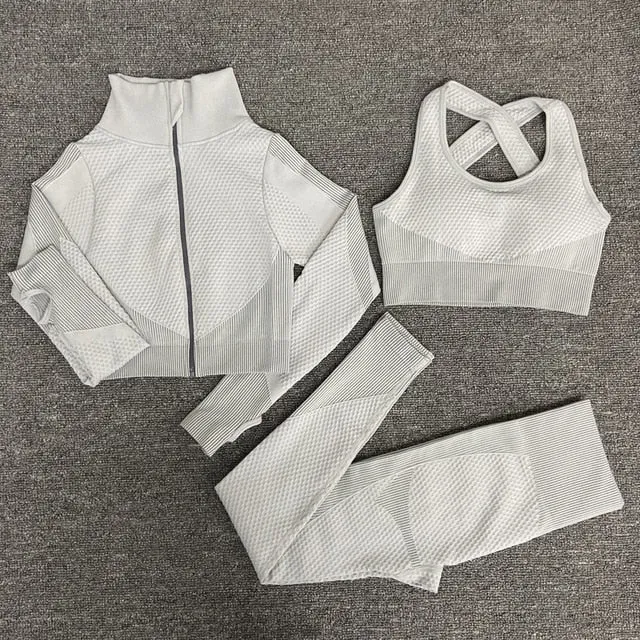 Seamless Women Yoga Set Workout Sportswear Gym Clothing