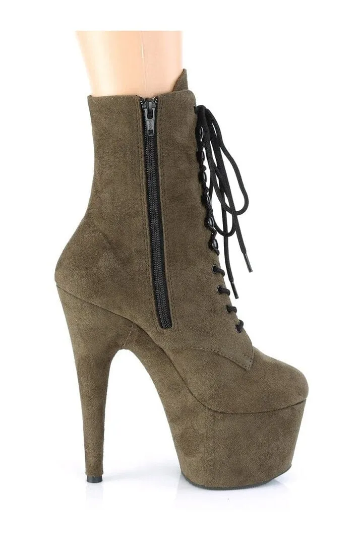 SS-ADORE-1020FS Exotic Boot | Green Faux Suede