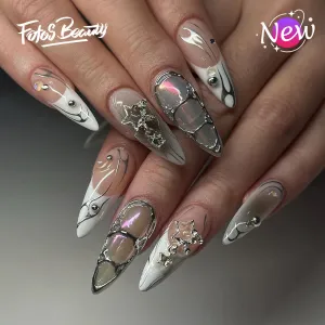 Stiletto 3D French Flames Faint