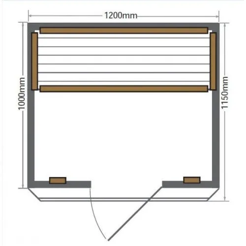 SunRay Evansport 2-Person Hemlock Indoor Infrared Sauna HL200K2