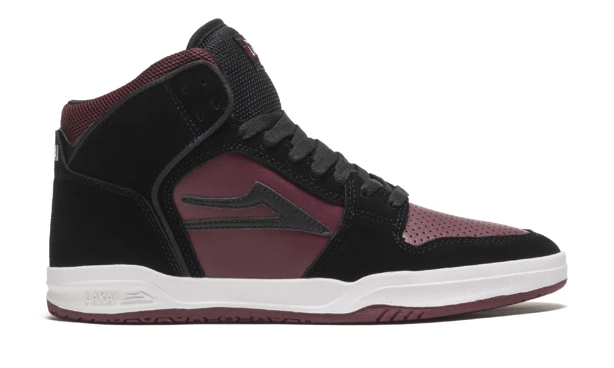 Telford - Black/Burgundy Suede