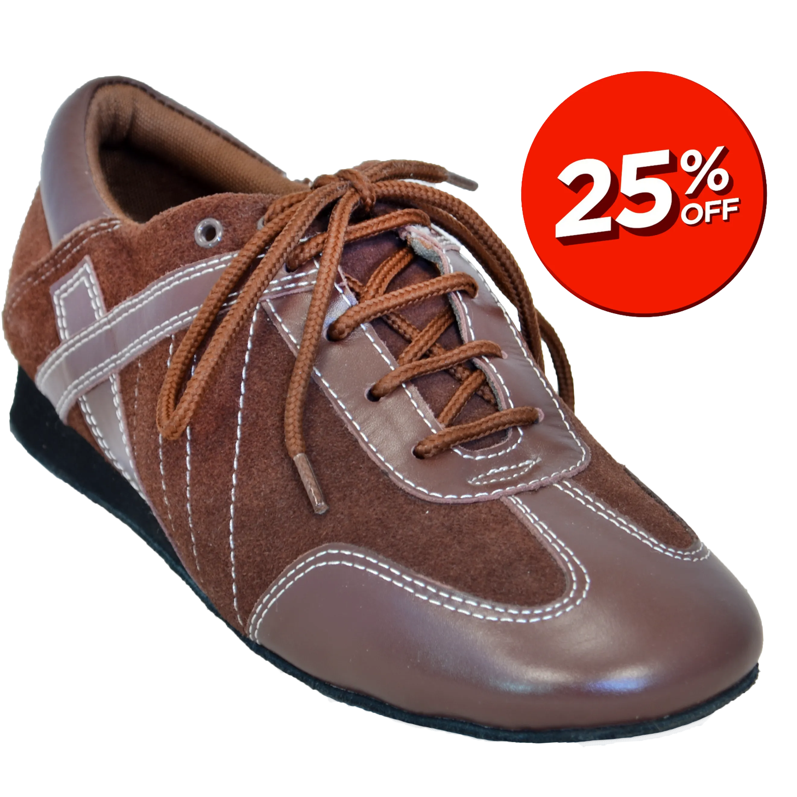Ultimate Hybrid Dance Shoe (Unisex) - Brown Leather / Suede