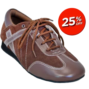 Ultimate Hybrid Dance Shoe (Unisex) - Brown Leather / Suede