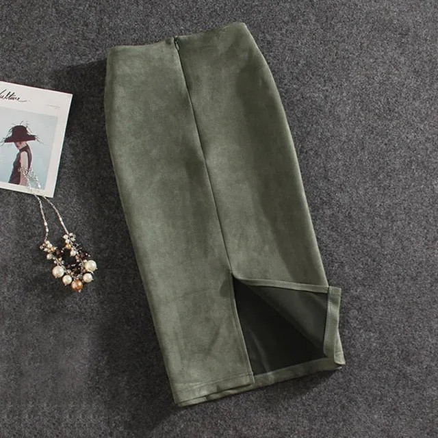 Vintage Suede Skirt