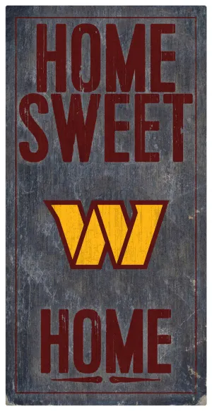 Washington Commanders Sign Wood 6x12 Home Sweet Home Design