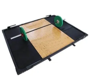 WEIGHT LIFTING PLATFORM WEIGHT PLATES  FLOOR MAT OLYMPIC BAR