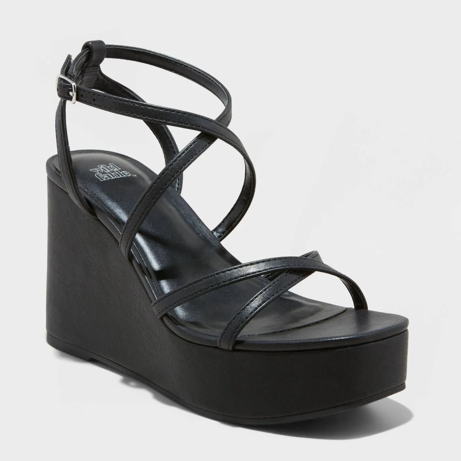 Wild Fable Ronnie Strappy Platform Wedge Heels with Memory Foam Insole 89886303